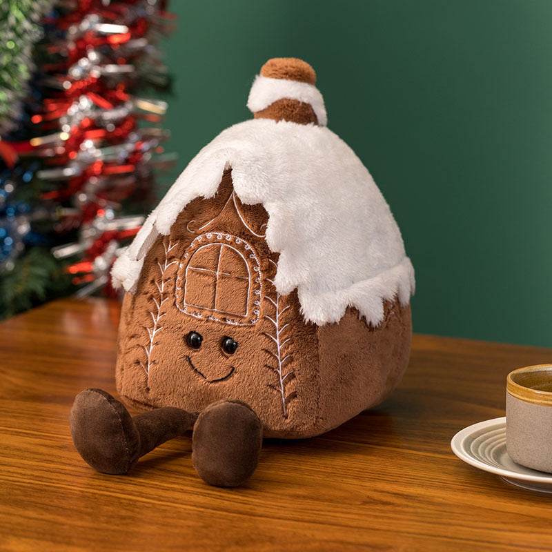 Christmas Gingerbread Man Igloo And Christmas Tree Plush Toy - ProTrendyz