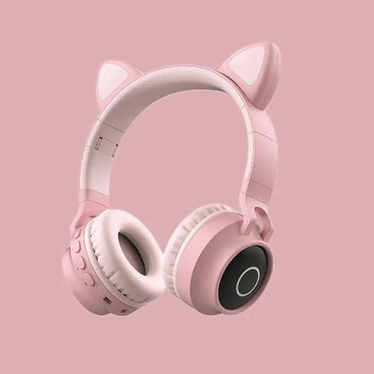 LED Light Cat Ear Headphones Wireless Bluetooth 5.0 Headset Portable Foldable Kids Headphone With Microphone Best Gift - ProTrendyz