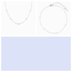 Ins Style Fashion Blue Flower Necklace Vacation Beach Travel Spring Summer Jewelry - ProTrendyz