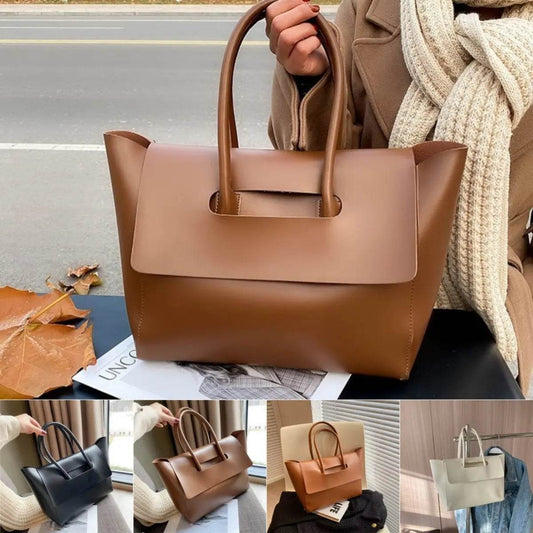Fashion Women Shoulder Bags Large Capacity Handbags Simple Retro Tote Bags Solid Color Famous Brand High Quality Bags - ProTrendyz