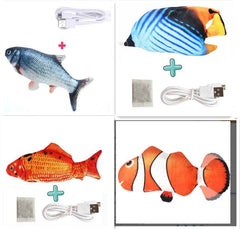 Electric Funny Cat Simulation Fish Beating Usb Jumping Cat Toy - ProTrendyz