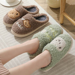 Bear Slippers Winter Warm House Shoes For Women Couple - ProTrendyz