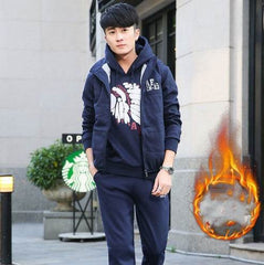 Men Plus Velvet Padded Clothes Suit - ProTrendyz