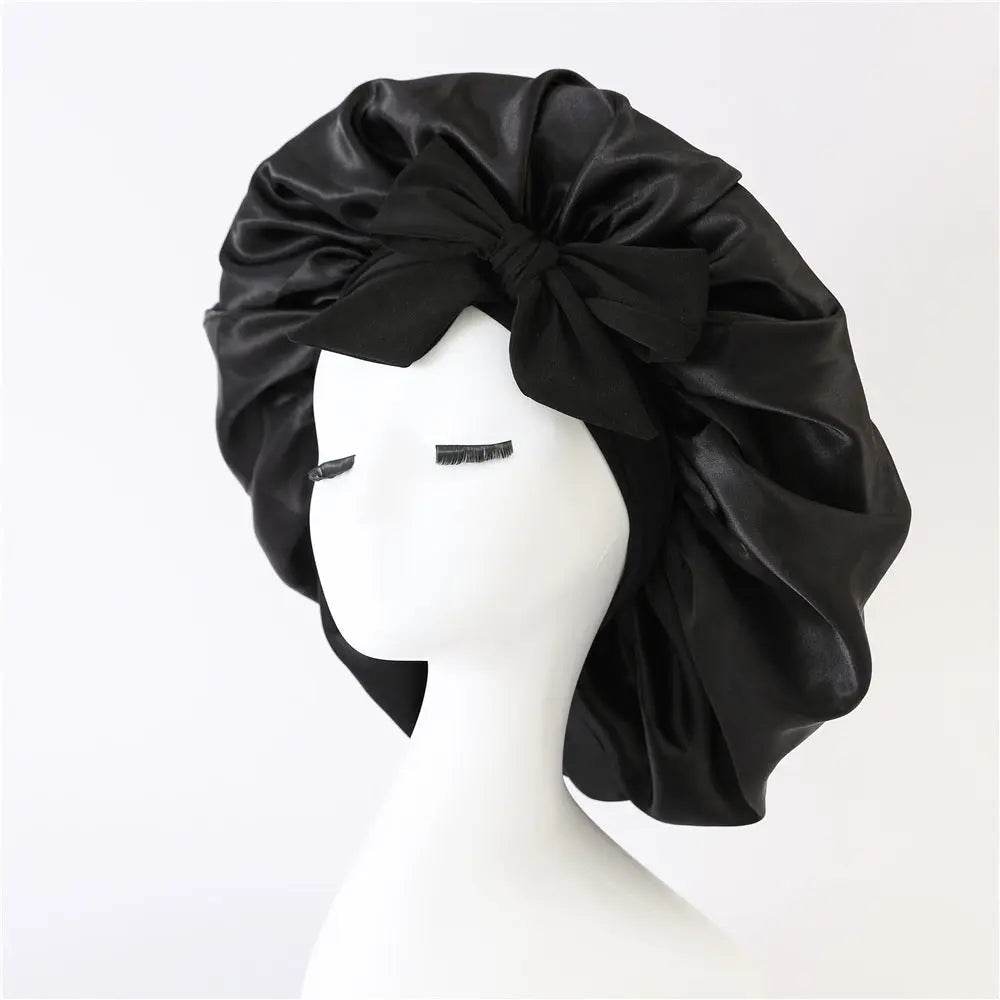 New Silk Bonnet For Sleeping Women Satin Bonnet Hair Bonnet Night Sleep Cap Scarf Wrap For Curly Hair With Tie Band For Curly Hair - ProTrendyz
