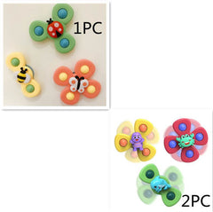 Kids Gyro Insect Sucker Spinner Rattle Bathroom Bath Toys Table Dinner Appease Toys for Baby Toddlers - ProTrendyz
