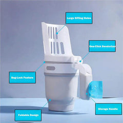 Upgraded Widen Cat Litter Shovel Scoop With Refill Bags Large Cat Litter Box Self Cleaning Cat Waste Bin System Pet Supplies Pet Products - ProTrendyz