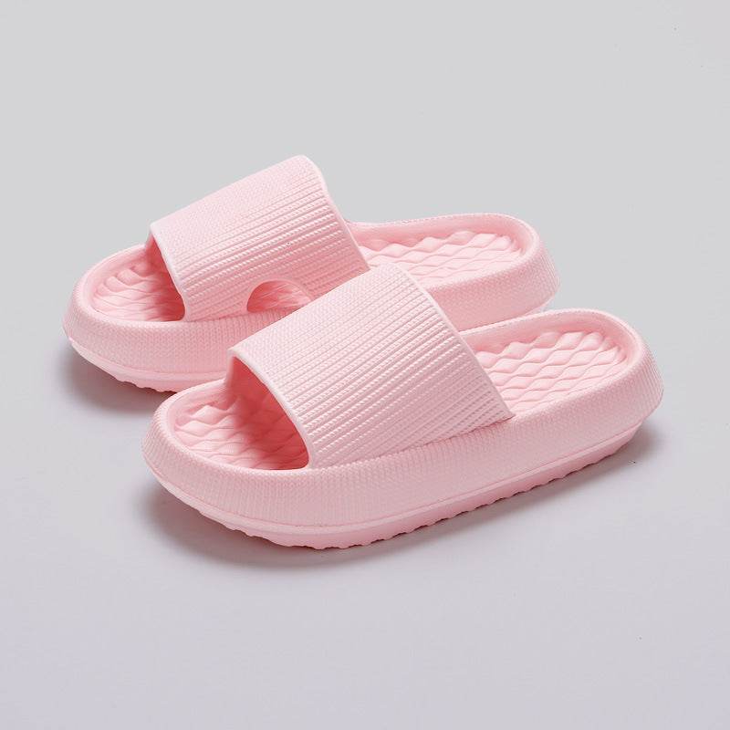 Summer EVA Slippers Solid Color Rhombus Stripe Anti-slip Slippers New Women's Home Shoes - ProTrendyz