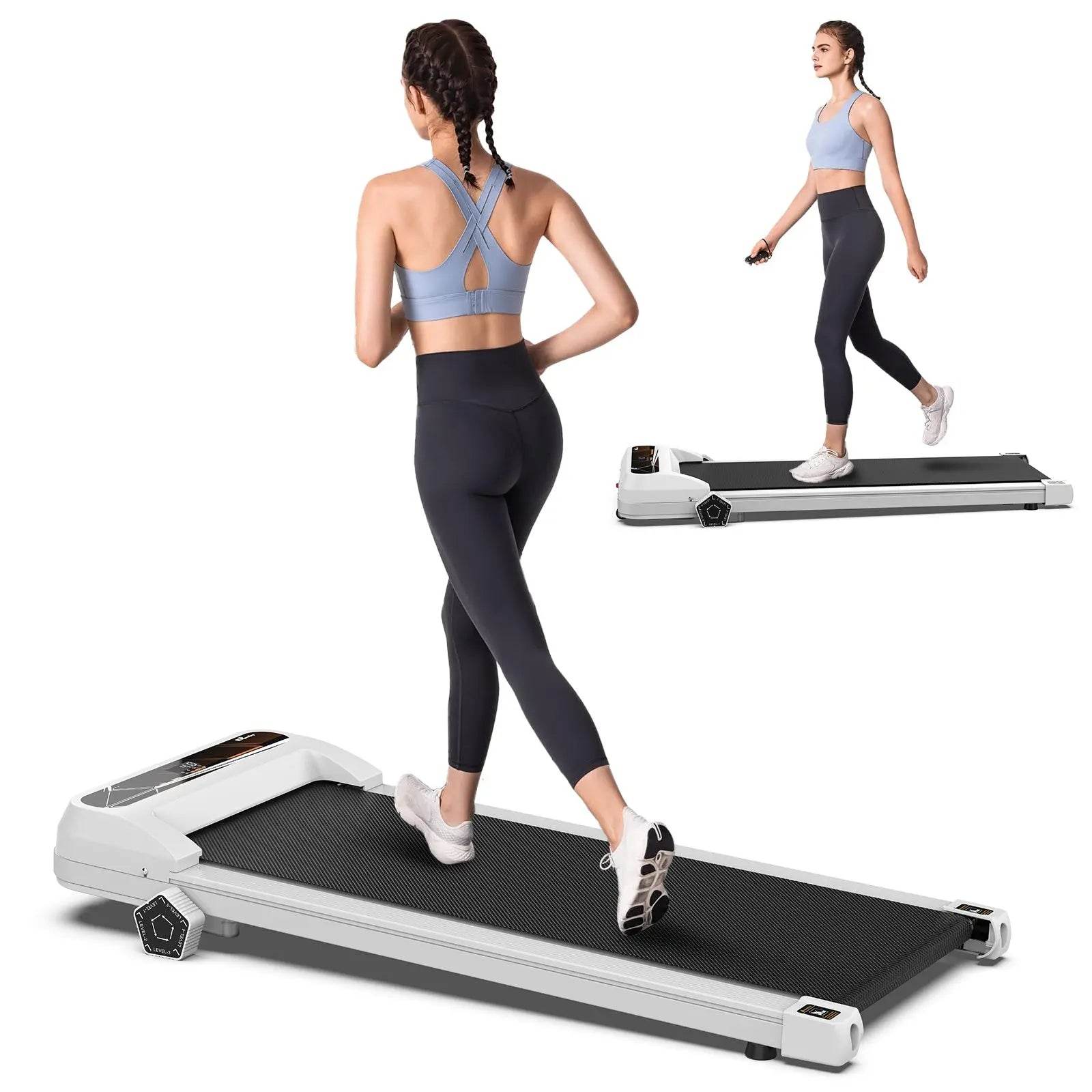 Walking Pad Under Desk Treadmill For Home Office -2.5HP Walking Treadmill 0.5-4MPH Capacity Treadmill For Walking Running Remote Control Batteries US - ProTrendyz