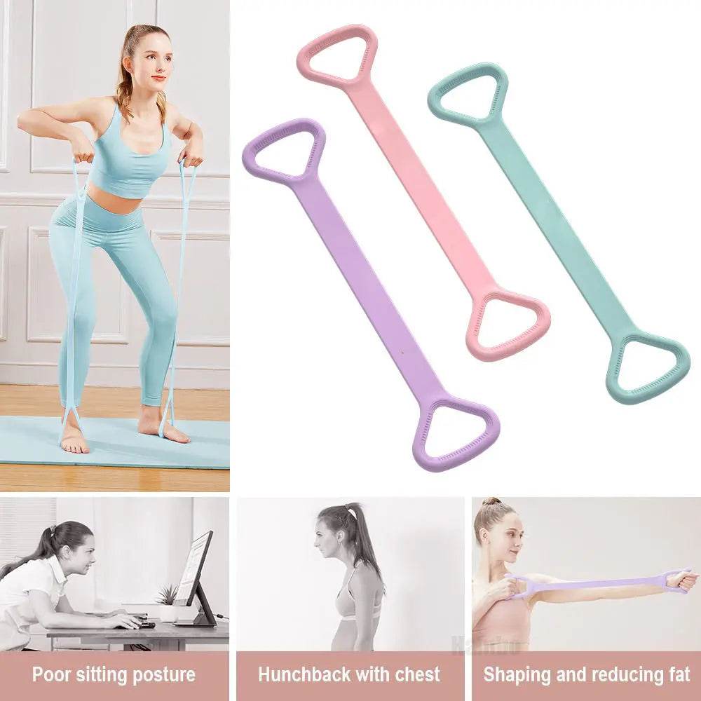 Yoga Fitness Resistance Band, Arm Back Training Elastic Ropes - Pure Barre Workout Chest Arm And Shoulder Stretch Bands Exercise Equipment For Physical Therapy,Yoga,Pilates,Stretching - ProTrendyz
