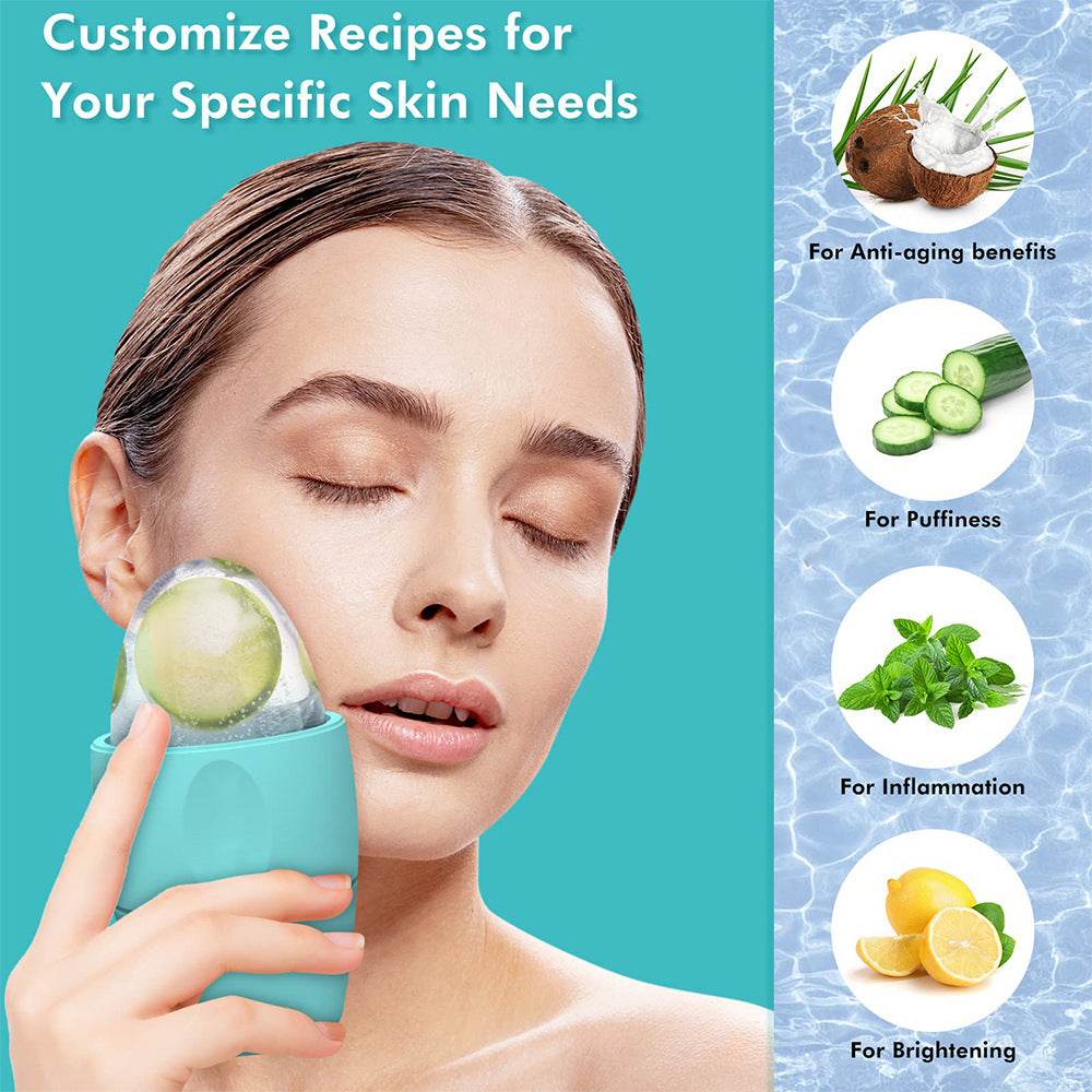 Silicone Ice Face Roller Contour Shrink Pores Remove Dark Circles Massage Skin Beauty Facial Roller For Eyes Neck Skin Care Tool - ProTrendyz