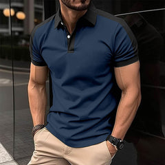 Men's Short Sleeve Business Shirt Summer Casual Polo Shirts - ProTrendyz