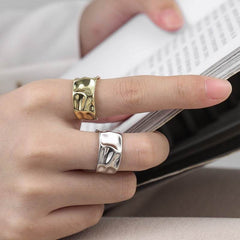Women's Fashion Irregular Convex Wide Face Ring - ProTrendyz