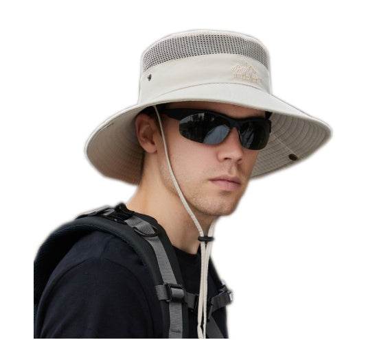 Solid Color Big Brim Sun Hat Outdoor Mountaineering Protection - ProTrendyz