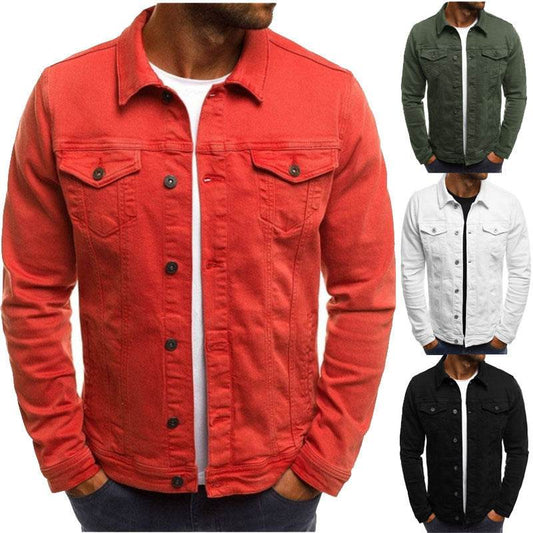 Casual Men Jacket Denim Button Shirt - ProTrendyz