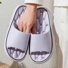 Non-slip Design Bathroom Slippers Home Summer Thick Sole Floor Bedroom House Shoes For Women Men - ProTrendyz