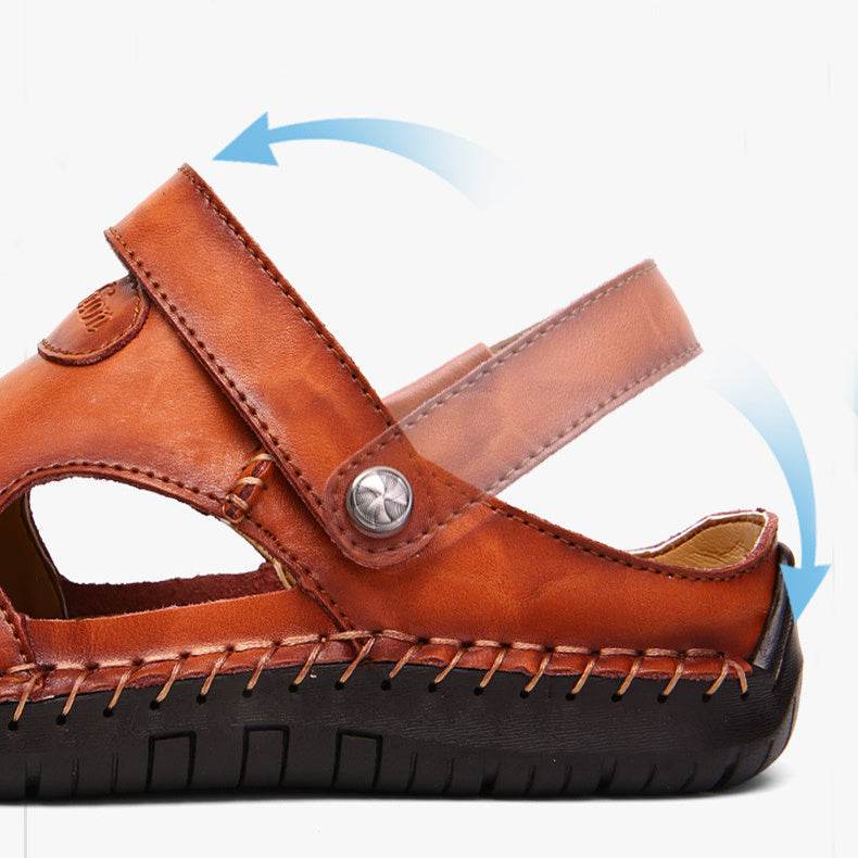 Men's Closed Toe Sandals Summer Adjustable Slides Slippers Fashion Beach Shoes - ProTrendyz