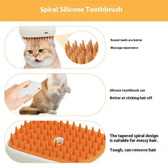 USB Rechargeable Pets Steam Brush Spray Massage Comb Pet Grooming Tools Cat Steam Comb Pet Products - ProTrendyz