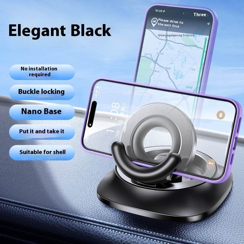 Magnetic Phone Holder With Vacuum Suction Foldable Adjustable Car Mount Magnetic Bracket Suction Nonslip For Busy Commuters - ProTrendyz