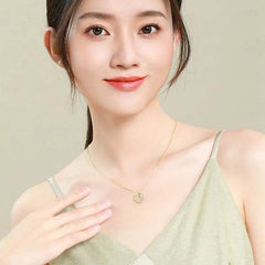 Retro Magnetic Folding Heart Shaped Four Leaf Clover Pendant Necklace Women Love Clavicle Chain Gifts Openable Choker Jewelry US - ProTrendyz