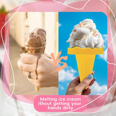 Ice Cream Ice-cream Cone Bracket Leak Proof Lid - ProTrendyz