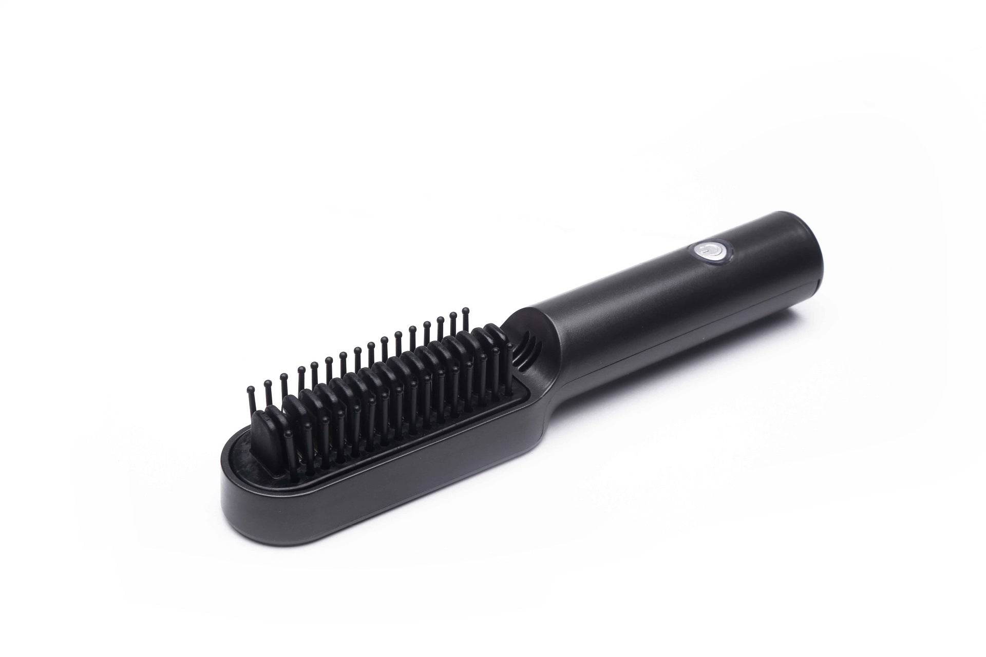USB Portable Hot Air Comb Rechargable Professional Hair Dryer Brush 2 In1 Mini Hair Straightener Curler Brush Hair Styler - ProTrendyz