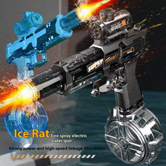LED Lights Electric Water Guns Children Simulated Shooting Recoil Powerful Automatic Water Spray Gun Kids Summer Outdoor Toys - ProTrendyz