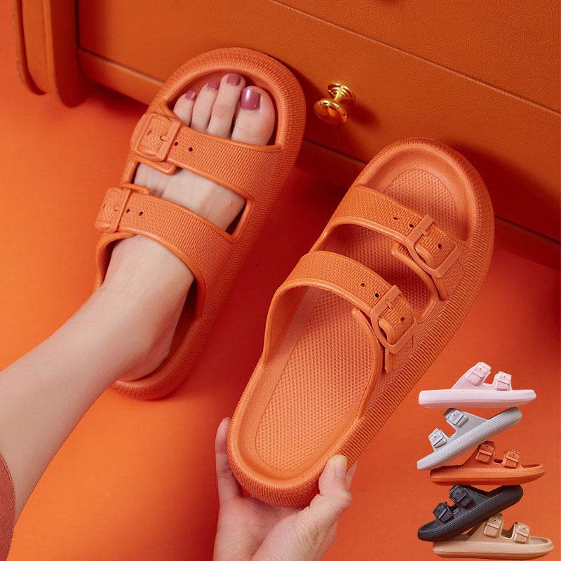Platform Slippers Women's Summer Buckle Home Shoes Fashion Outdoor Wear Soft Bottom Sandals - ProTrendyz