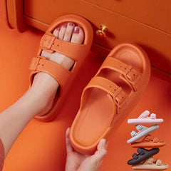 Platform Slippers Women's Summer Buckle Home Shoes Fashion Outdoor Wear Soft Bottom Sandals - ProTrendyz