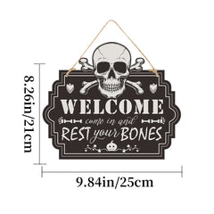 Imitation Wooden Doorplate Ghost Festival Haunted House Horror Atmosphere Decoration