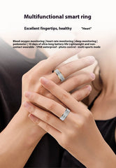 2024 Smart Ring For Men Women Heart Rate Blood Oxygen Monitoring Multi Sports Modes IP68 Waterproof Smart Rings For Android IOS - ProTrendyz