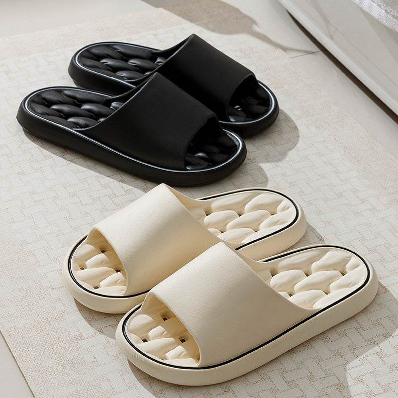 Non-slip Design Bathroom Slippers Home Summer Thick Sole Floor Bedroom House Shoes For Women Men - ProTrendyz