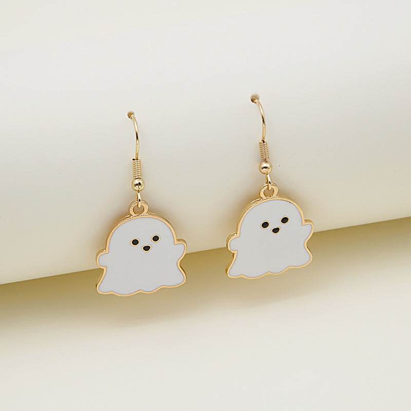 Halloween Earrings Cute Pumpkin Spooky Oil Drip Alloy Earrings Jewelry - ProTrendyz