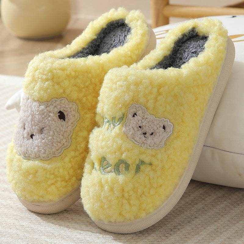 Bear Slippers Winter Warm House Shoes For Women Couple - ProTrendyz
