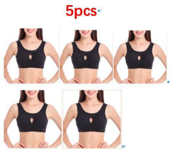 Plus Size Women Bra Ladies Cotton Quake-Proof Underwear Sleep Tops No Buckles Non Wire Lingerie With Removable Padded - ProTrendyz
