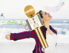 Wireless Microphone Portable Bluetooth Mini Home Ktv For Music Playing Singing Speaker Player - ProTrendyz