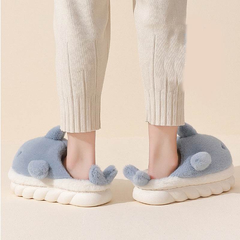 Shark Slippers Soft Sole Furry Shoes Home Bedroom Slippers Women - ProTrendyz