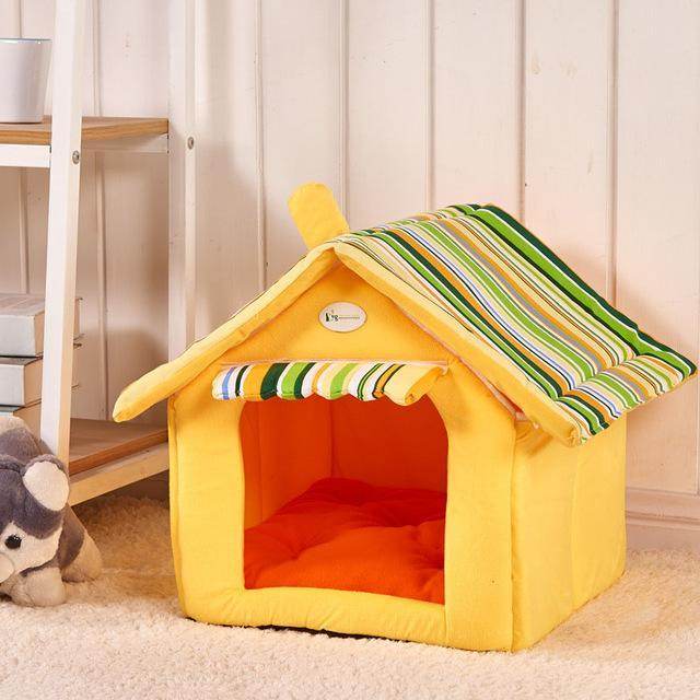 New Fashion Striped Removable Cover Mat Dog House Dog Beds For Small Medium Dogs Pet Products House Pet Beds for Cat - ProTrendyz