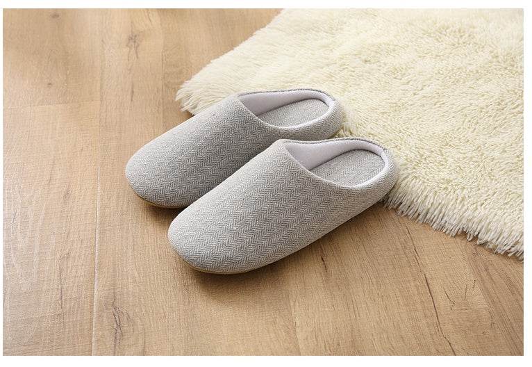 Men's Cotton Black Autumn Season Home Furnishing East Indoor Household Warm Slippers Soft Bottom Good Anti-skid Slippers - ProTrendyz