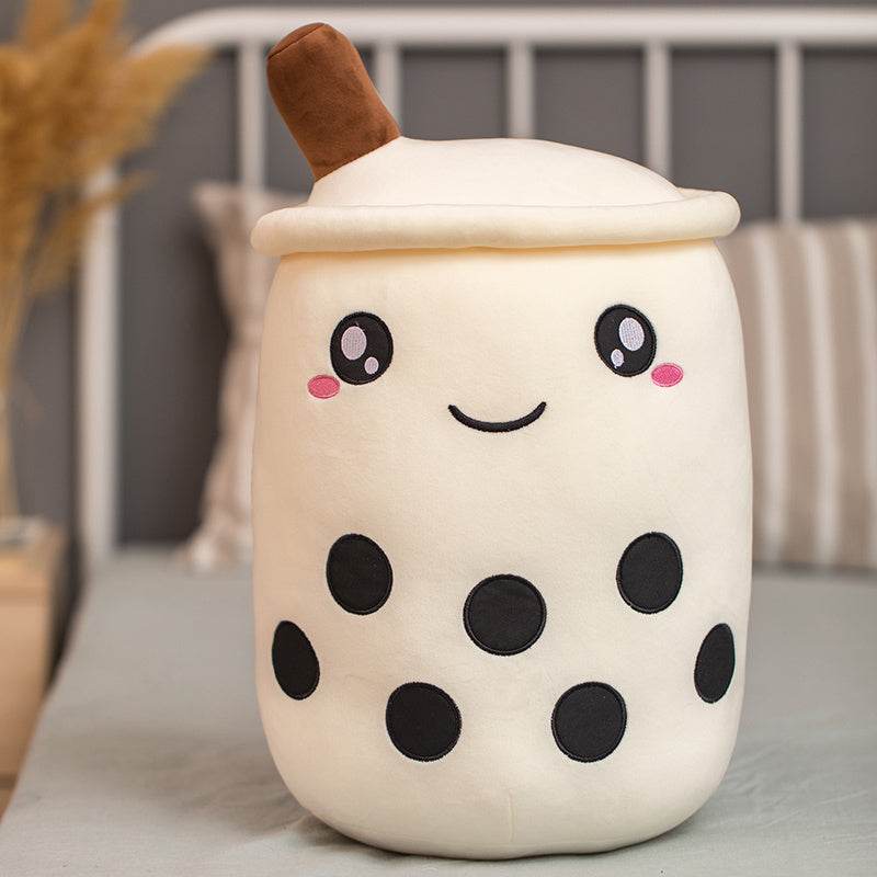Unique Soft Teddy Plush Boba Milk Tea Plushie Toy Stuffed Fruit Shape Taste Milk Tea Hug Pillow Balls Boba Tea Cup Cushion Kids - ProTrendyz