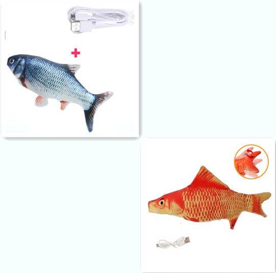 Electric Funny Cat Simulation Fish Beating Usb Jumping Cat Toy - ProTrendyz