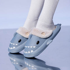 Winter Shark Shoes House Slippers With Button EVA Couple Slippers - ProTrendyz