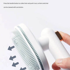 Pet Comb Cat Dog To Remove Floating Hair Pet Hair Brush Hair Removal Artifact Pet Grooming Brush Supplies Self Cleaning Comb Pet Products - ProTrendyz
