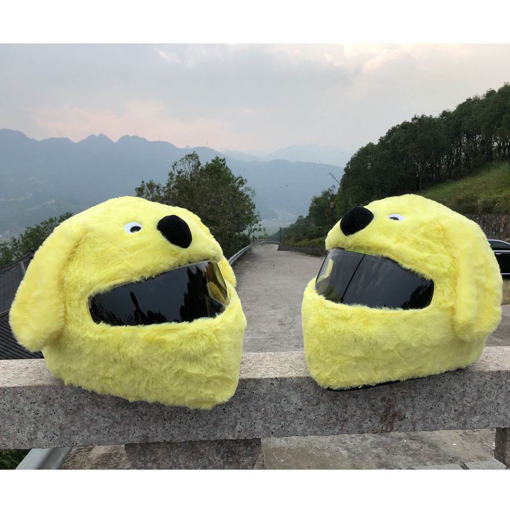 Helmet Protection Headgear Full Helmet Cartoon Plush Panda Frog Puppy Unveiled Helmet Sports Car - ProTrendyz