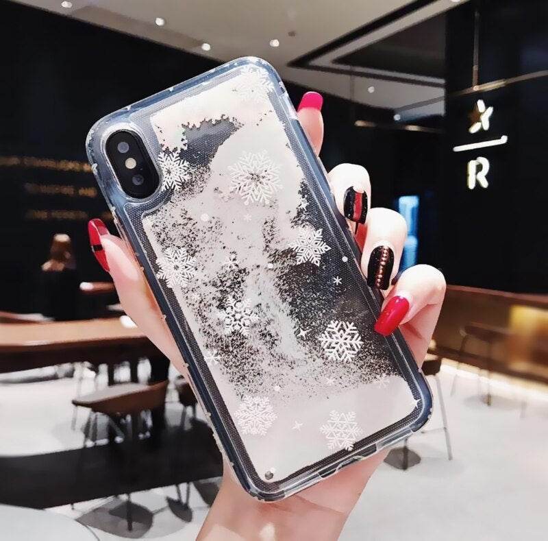Compatible with Apple , Snowflakes Sands Mobile Shell Christmas - ProTrendyz