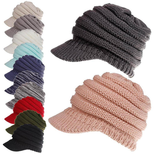 Women Ponytail Beanies Autumn Winter Hats Female Soft Knitting Caps Warm Ladies Skullies - ProTrendyz