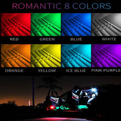 Cool LED Car Atmosphere Lights One for Four Colorful - ProTrendyz