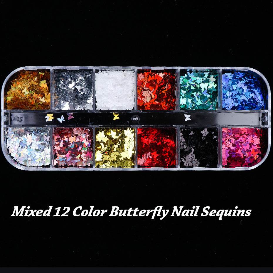 Symphony butterfly sequin nail decoration - ProTrendyz