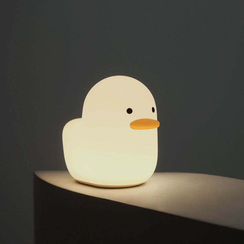 Nordic Cute Lovely Cartoon Dull Duck Led Night Light Silicone USB Charging NightLight Holiday Gifts Kids Room Bedside Bedroom - ProTrendyz