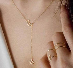 Simple Moon Star Necklace Clavicle Chain Short Necklace - ProTrendyz