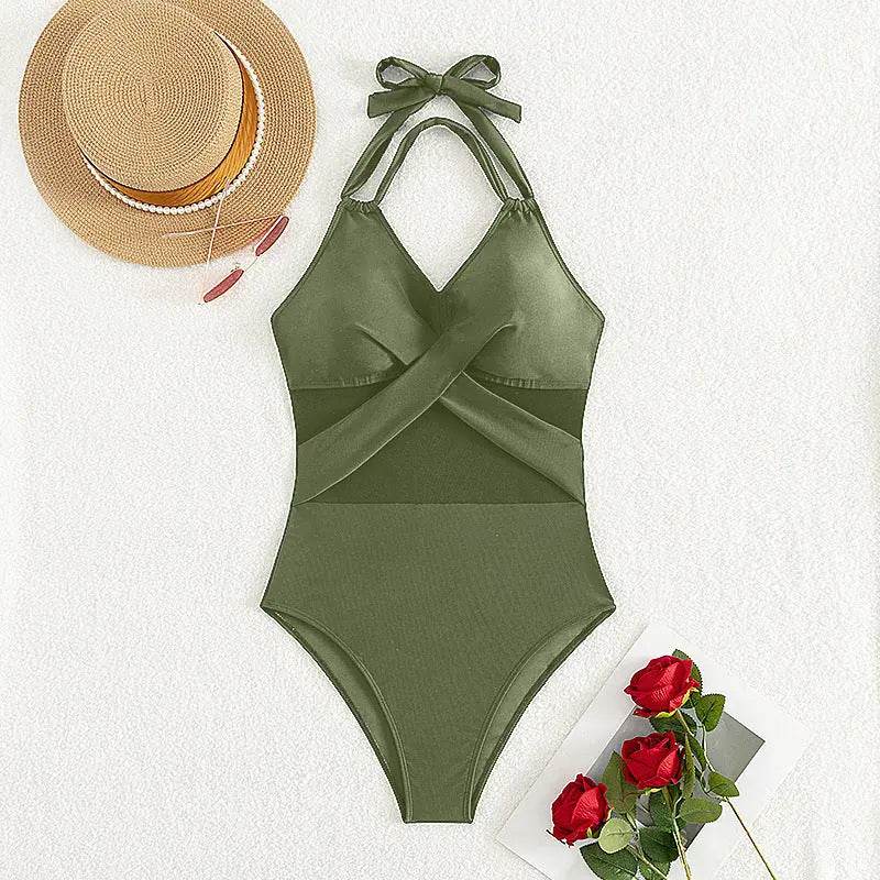 New Fashion One-piece Swimsuit Solid Color - ProTrendyz